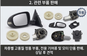 사이드미러 관련 정품 부품 사진