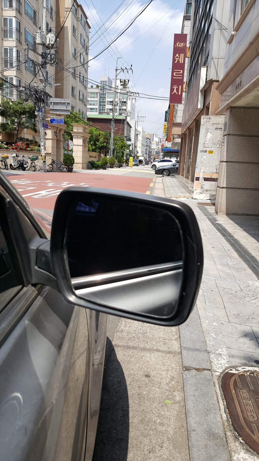 스바루 레거시 조수석 사이드미러 유리면